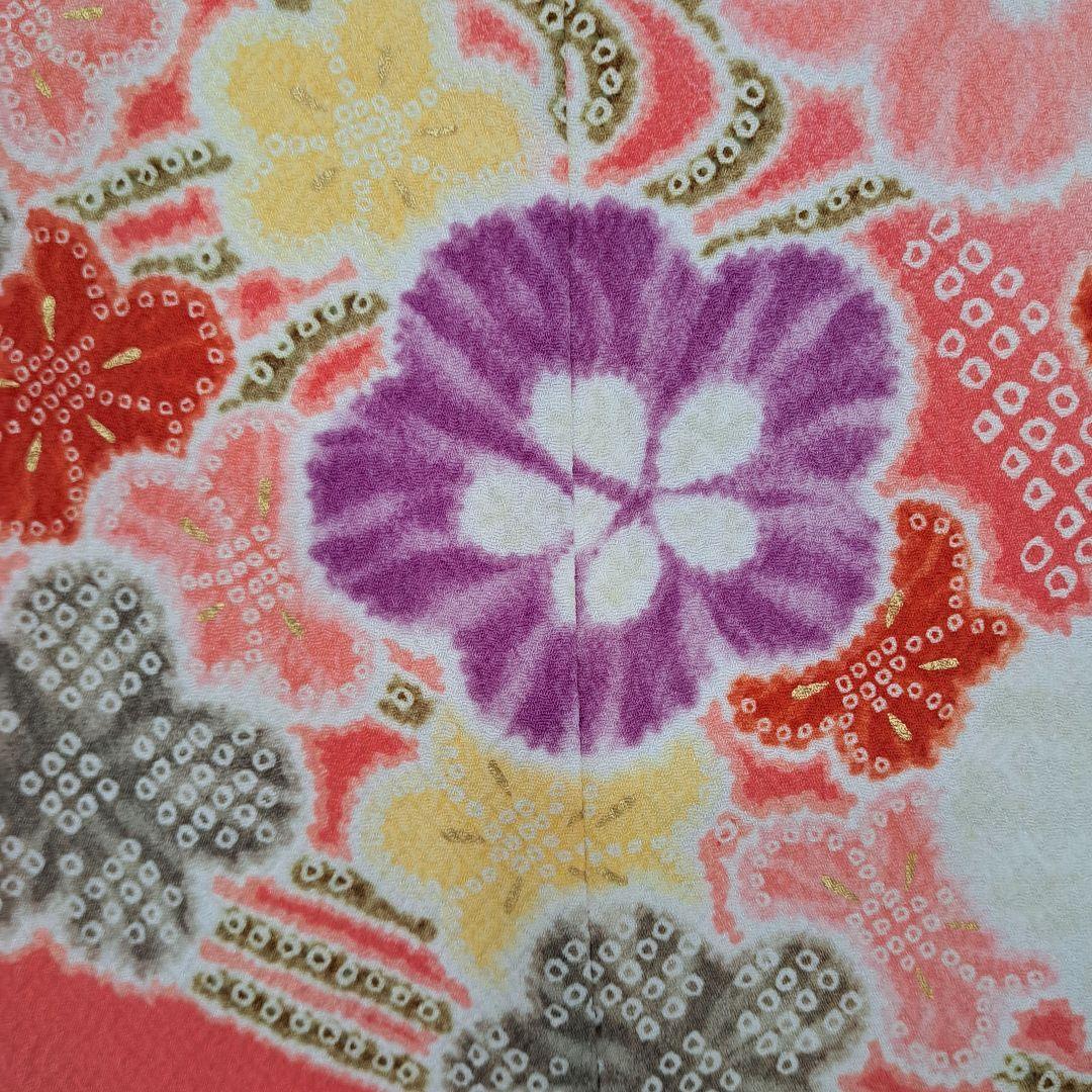 未使用に近い フルセット 七五三着物 七歳祝着(クリーム地金彩梅柄)