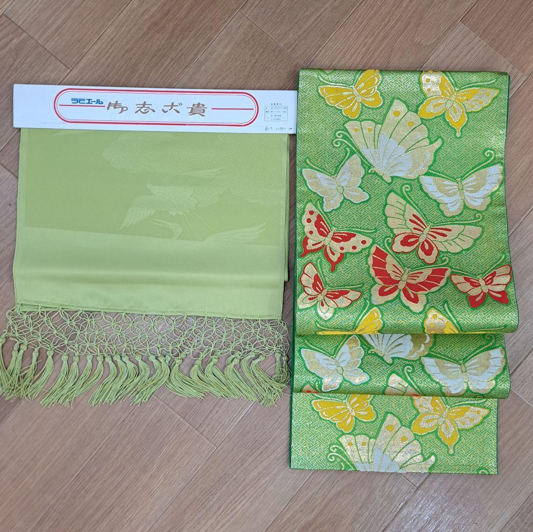 未使用に近い フルセット 七五三着物 七歳祝着(クリーム地金彩梅柄)