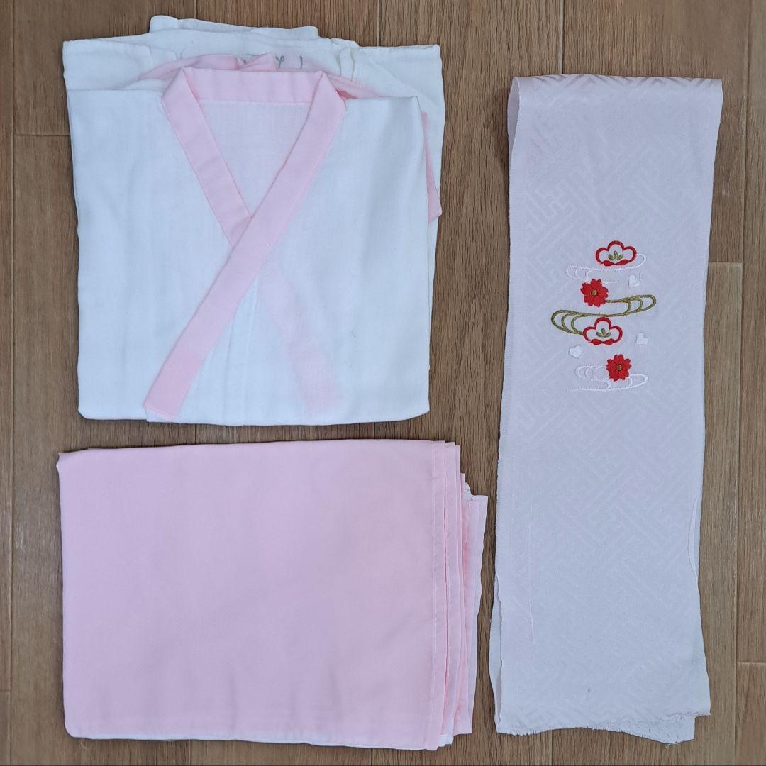 未使用に近い フルセット 七五三着物 七歳祝着(クリーム地金彩梅柄)