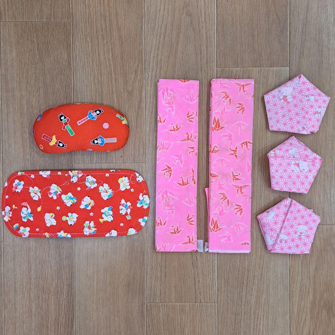 未使用に近い フルセット 七五三着物 七歳祝着(クリーム地金彩梅柄)