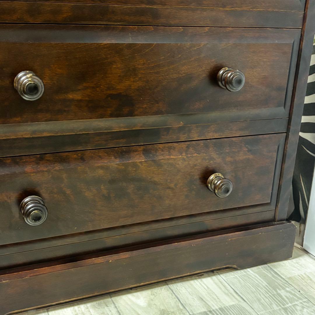 北海道民芸家具 整理タンス 7段9杯 ハイチェスト 整理箪笥 引き出し