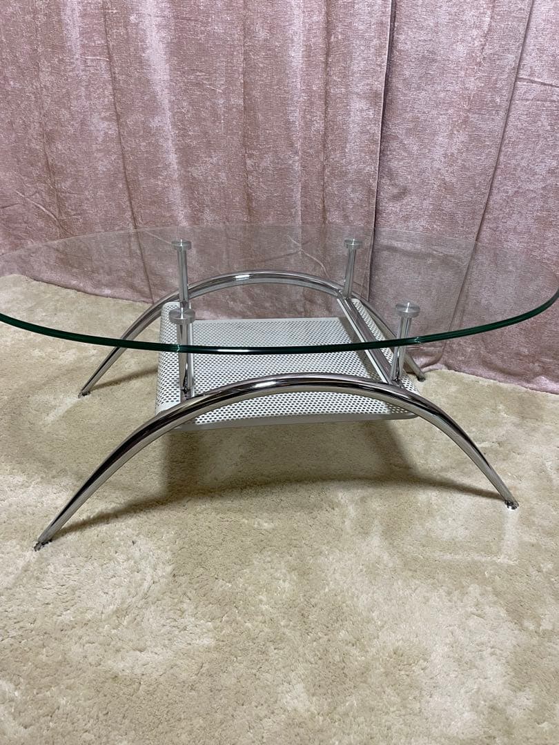 センターテーブル　スペースエイジ　ミッドセンチュリー　モダン　ガラステーブル