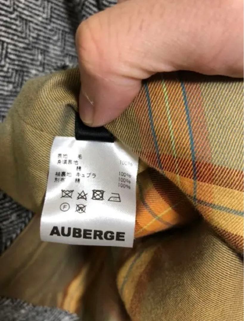 AUBERGE ブリッラ別注　ヘリンボーンバルマカンコート　38 バーバリー
