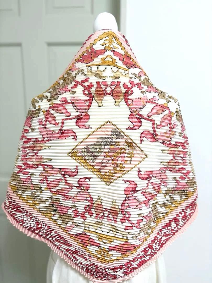 HERMES エルメス プリーツカレ90 EARLY AMERICA 動物柄