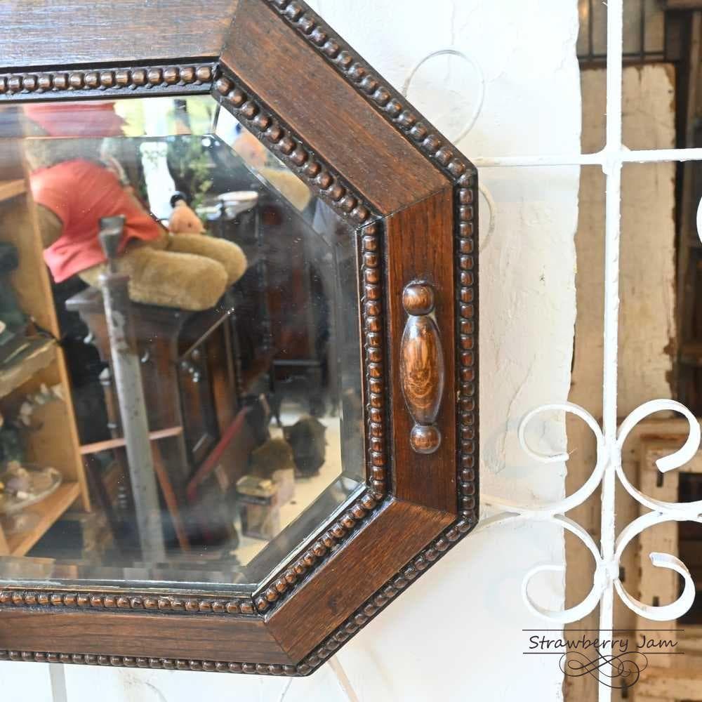 L3705-254 英国アンティーク オーク 壁掛けミラー ミラー インテリア