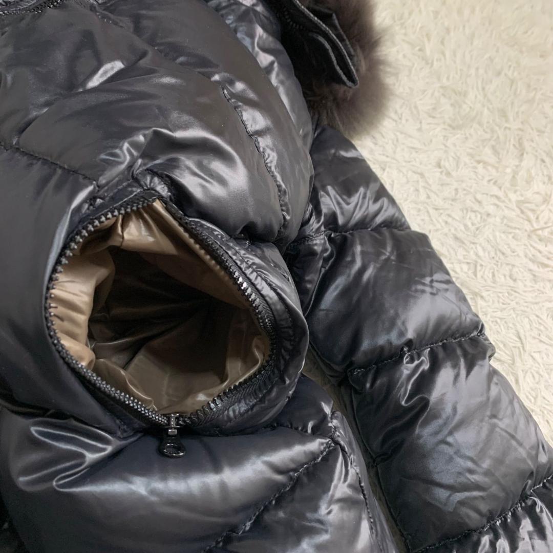 17201✨デュベティカ 40 ラクーンファー ロングダウンコート ブラック系