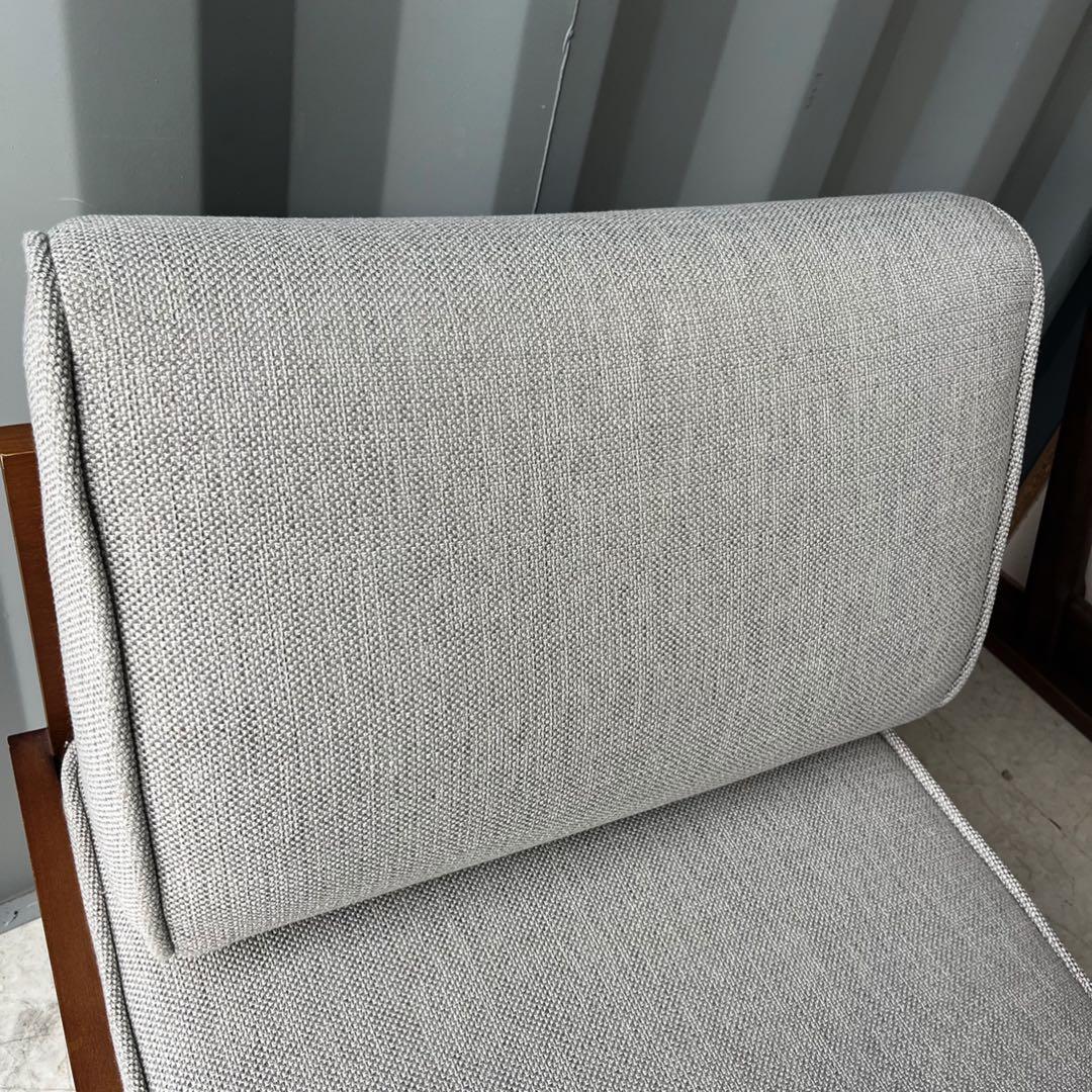 取付無料！ウニコ アルベロ 北欧風ナチュラルファブリック1Pソファ・オットマン✨