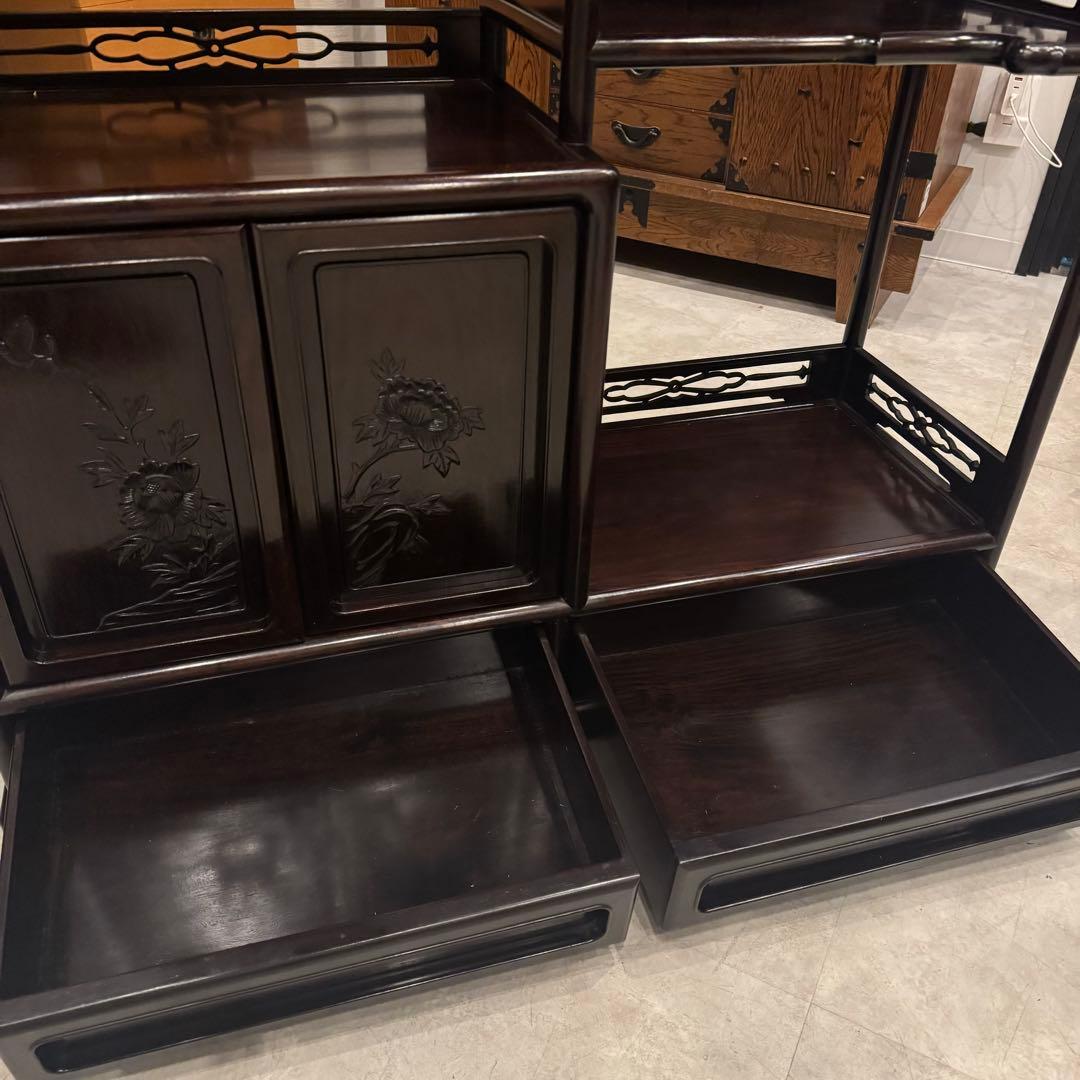 茶棚 茶箪笥 唐木家具 和風ヴィンテージ