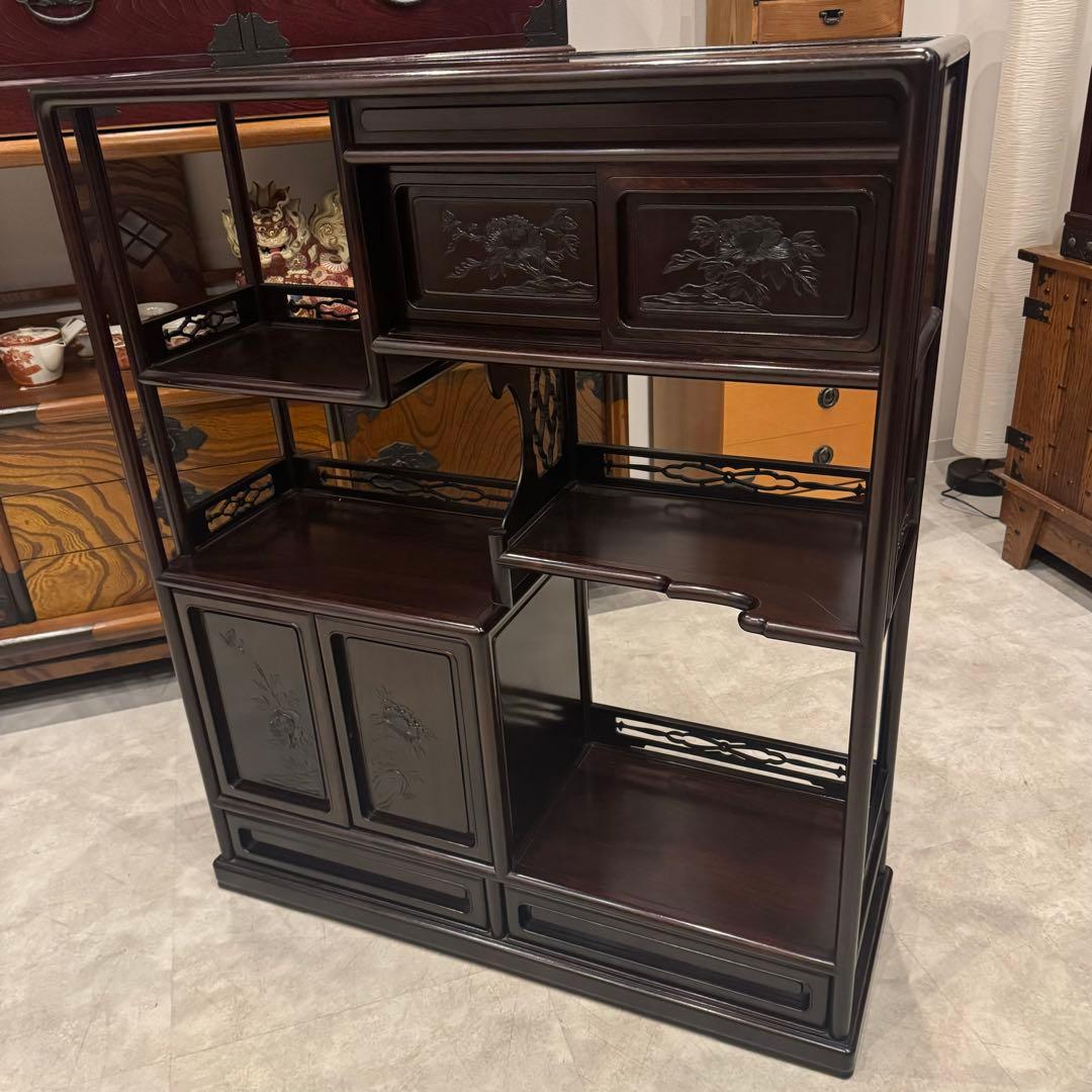 茶棚 茶箪笥 唐木家具 和風ヴィンテージ