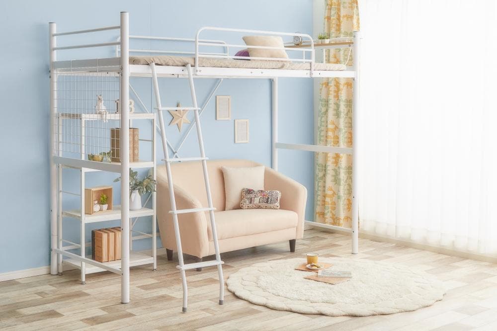 【新品・送料無料】【シングル】 Pionnier ロフトパイプベッド