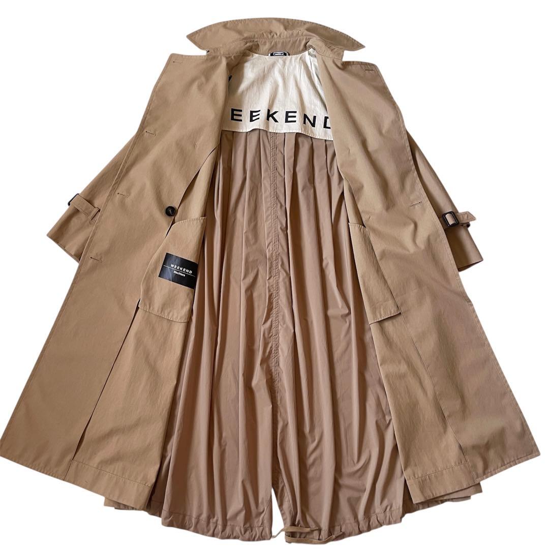 極美品 マックスマーラ トレンチコート 2022 マキシ丈 異素材ドッキング M