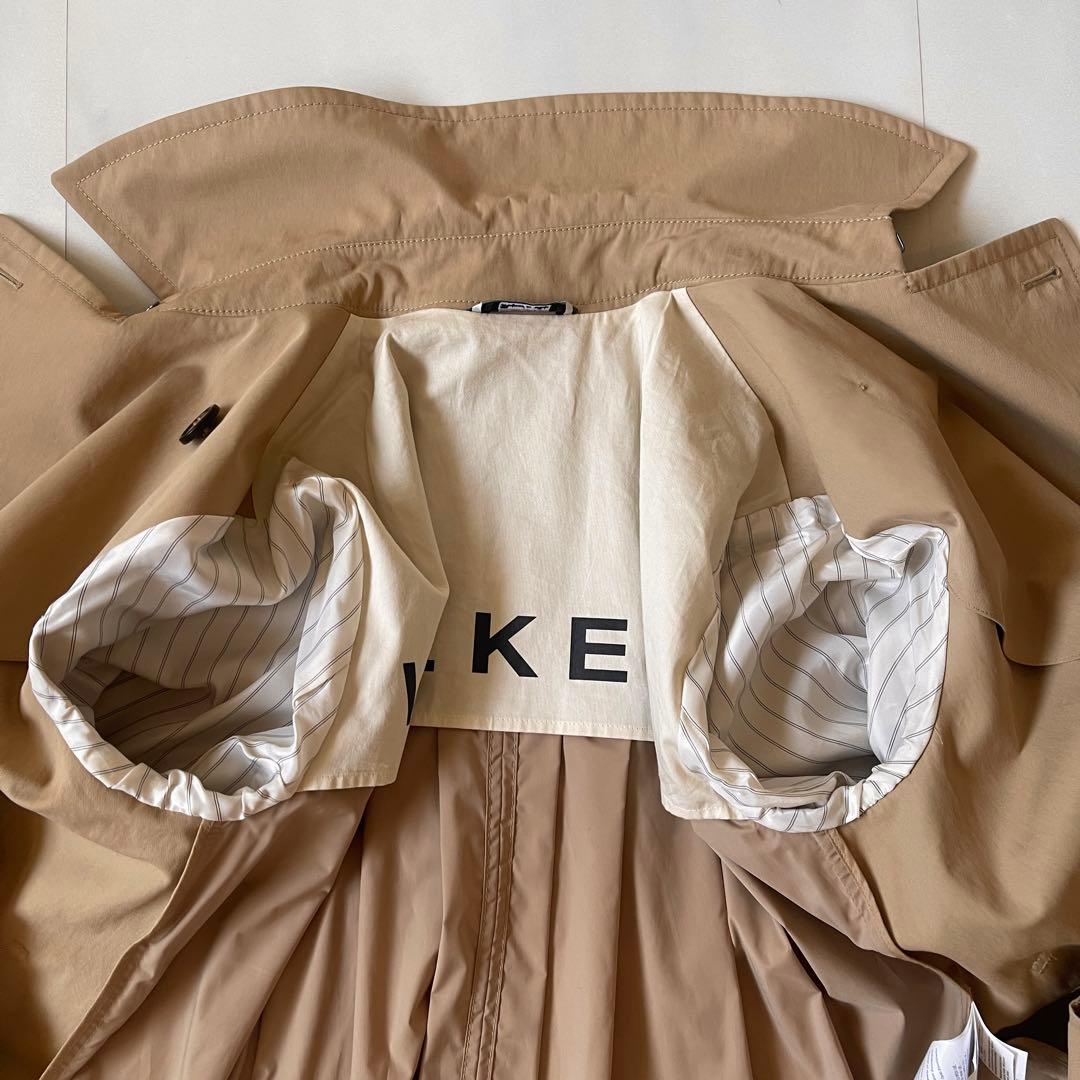 極美品 マックスマーラ トレンチコート 2022 マキシ丈 異素材ドッキング M