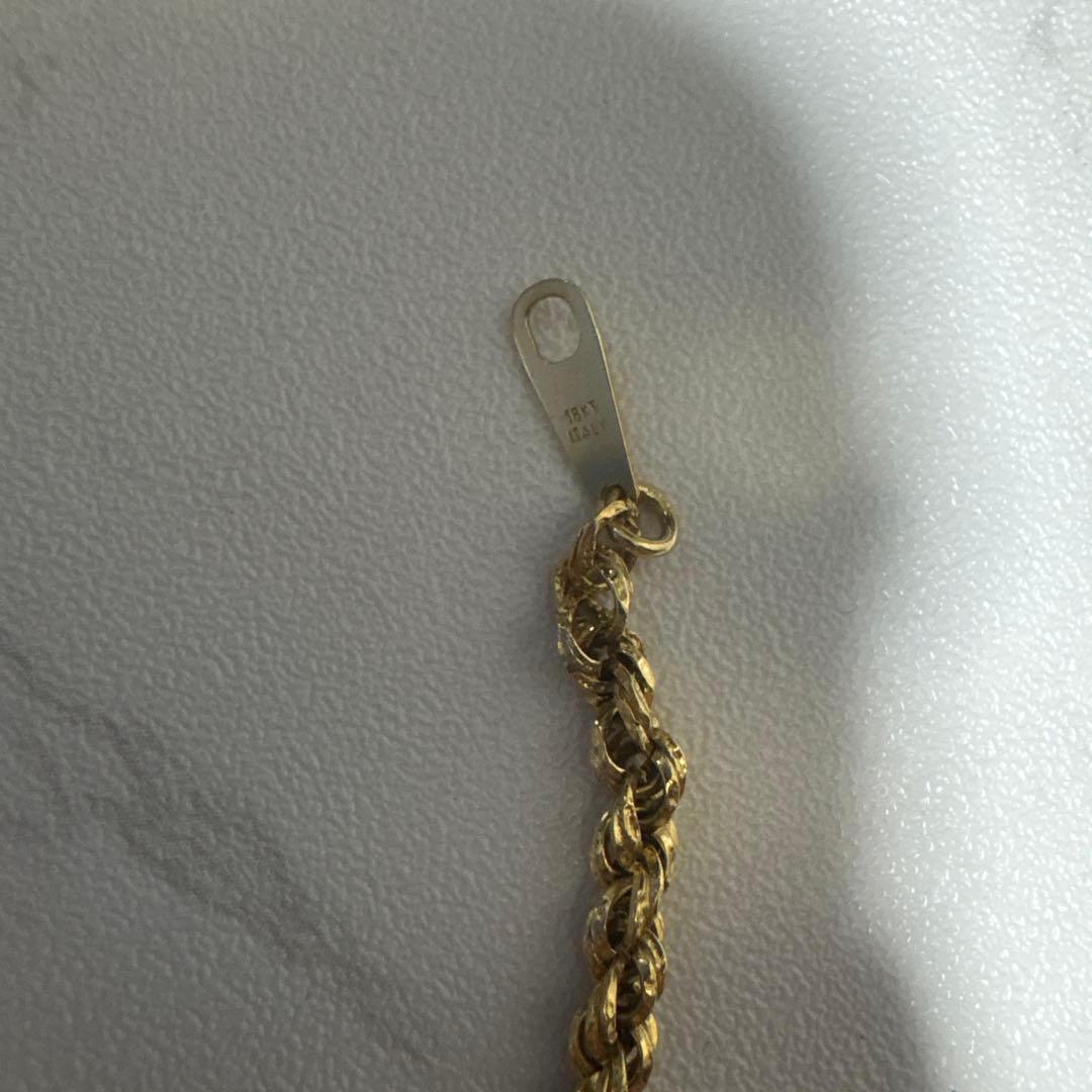 ゴールド ツイストチェーン ブレスレット18k