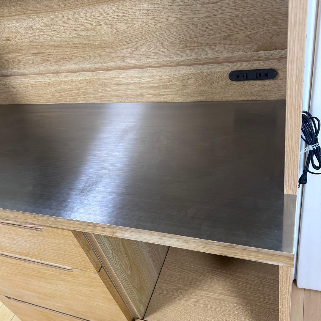 unico LOMキッチンカウンター　W1000 setF オーク材　ステンレス