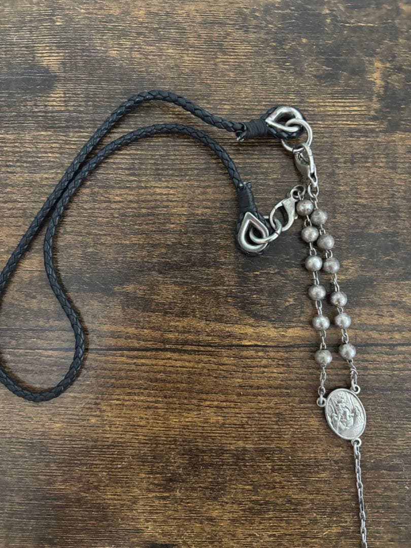 1*k様 DOLCE&GABBANA シルバー ロザリオ ネックレス 十字架付き