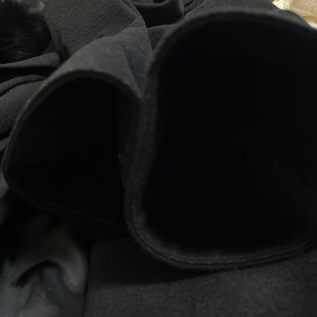 エムプルミエ　カシミヤ100% 日本製　フォックスファー襟付　ロングコート