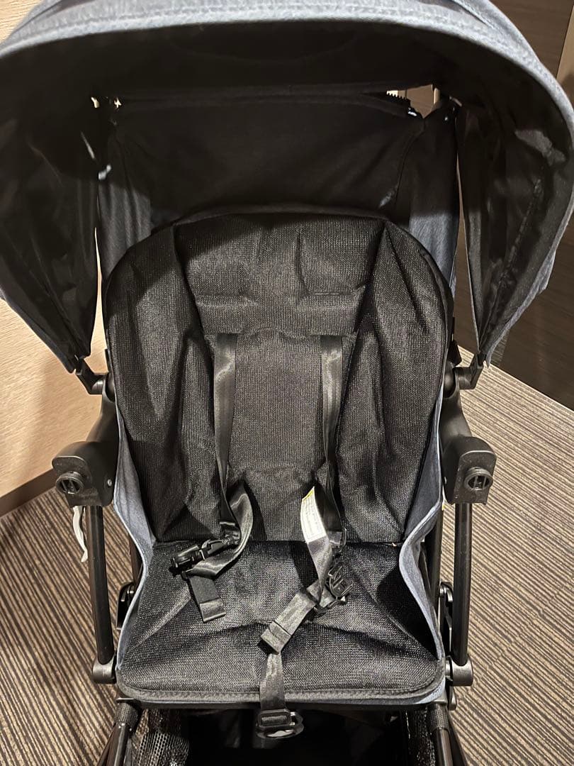 値下げ‼️カトージ　2人でゴーDX デニム　レインカバー付