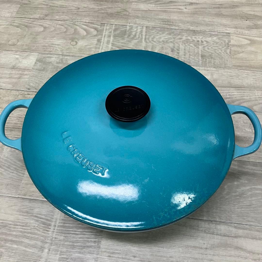 LE CREUSET 両手鍋 マルミット ターコイズ 27cm 41l