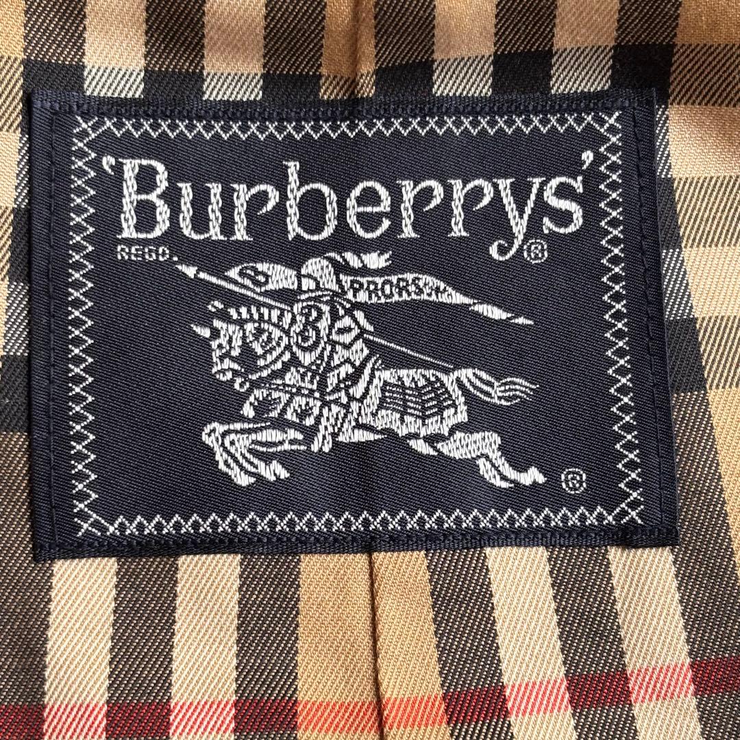 【美品】バーバリー　トレンチコート　メンズ　　ベルト付き　ベージュ　M