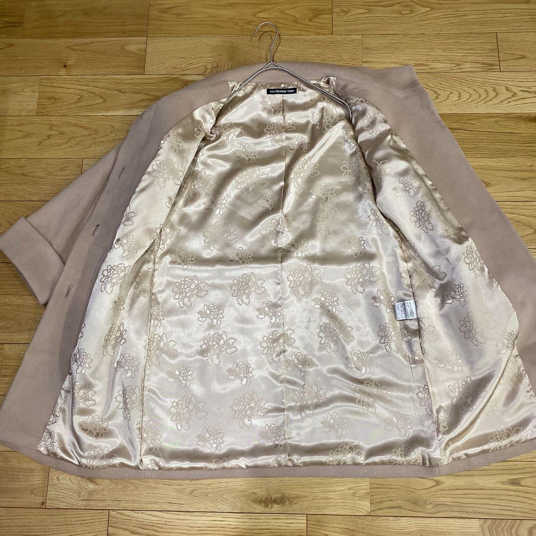ヴィヴィアンタム ウールコート アンゴラ混 0 ベージュ美品 希少　刺繍