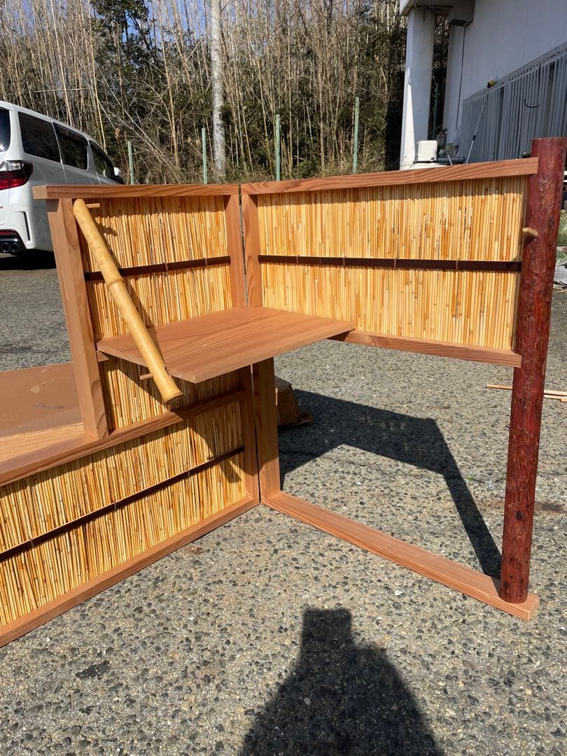 茶道具 葭棚　ヨシ棚　台目棚 風炉先屏風 元箱付き