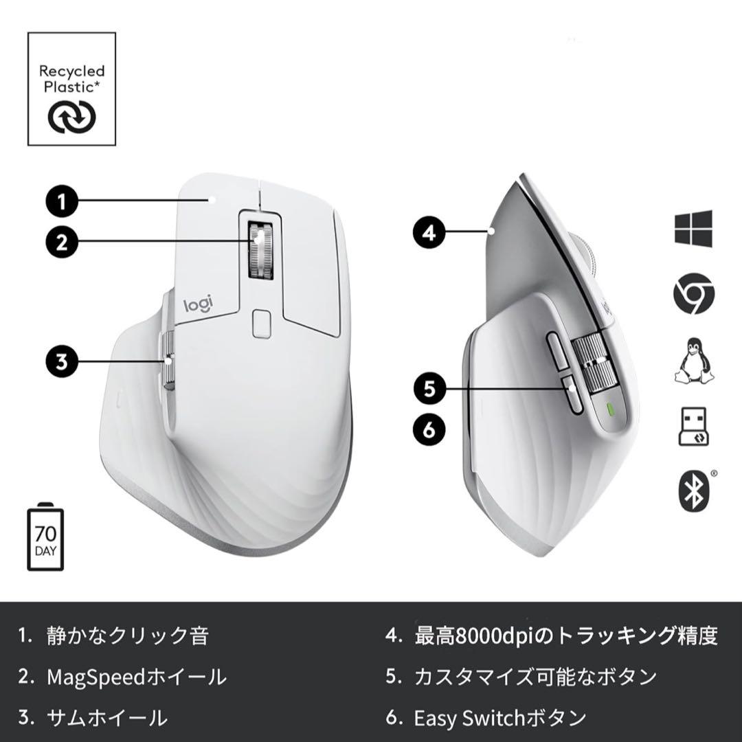 ロジクール MX MASTER3s ペイルグレー 国内正規品