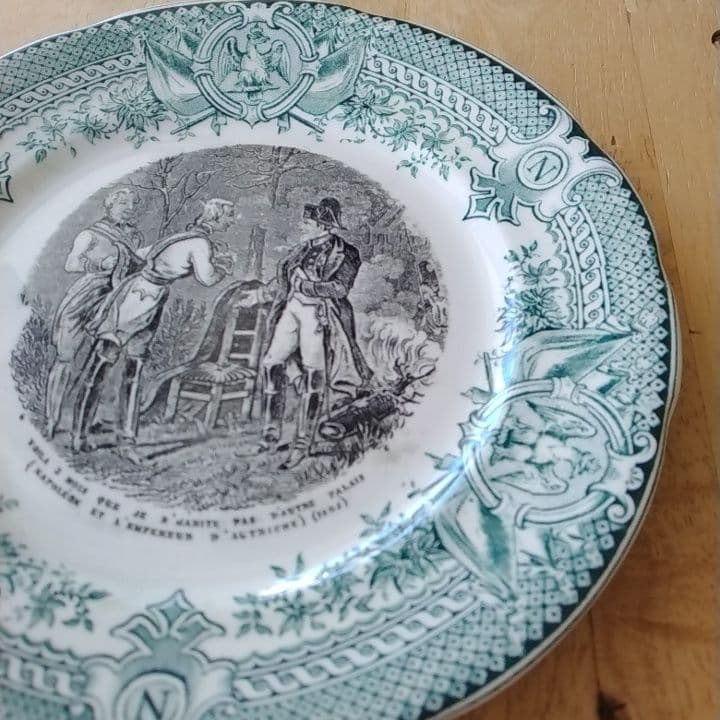 【専用】フランスアンティーク　サルグミンヌグリザイユ　デザート皿