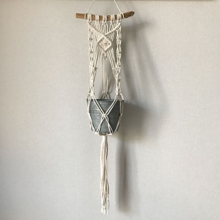 流木 マクラメ プラントハンガー 2点セット No.11