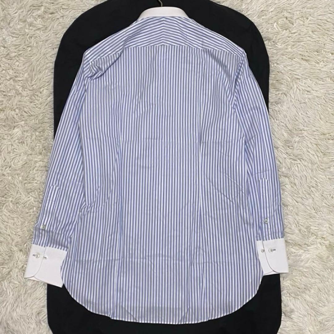 【未使用•タグ付✨】バーバリーブラックレーベル クレリックシャツ ストライプ L
