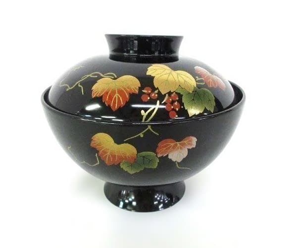 ◆蓋付き汁椀　お吸い物椀　雑煮椀　会津塗　5客　未使用品