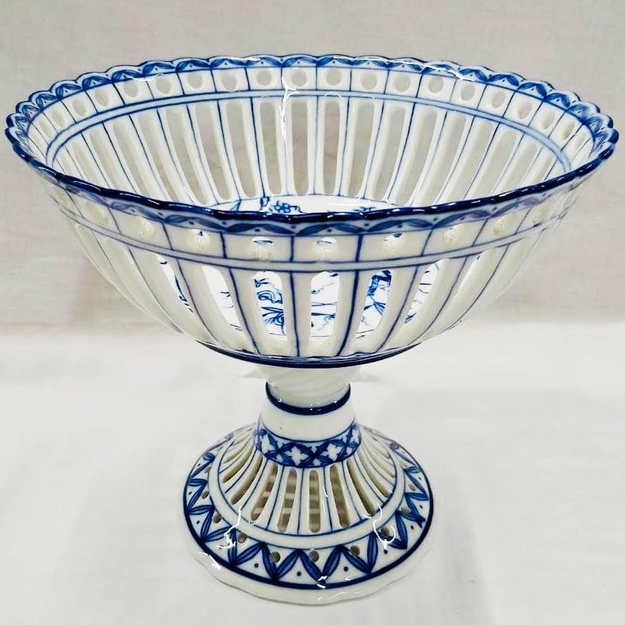 【新品・未使用】青と白のコンポート