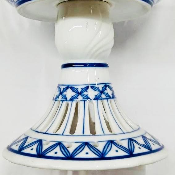 【新品・未使用】青と白のコンポート