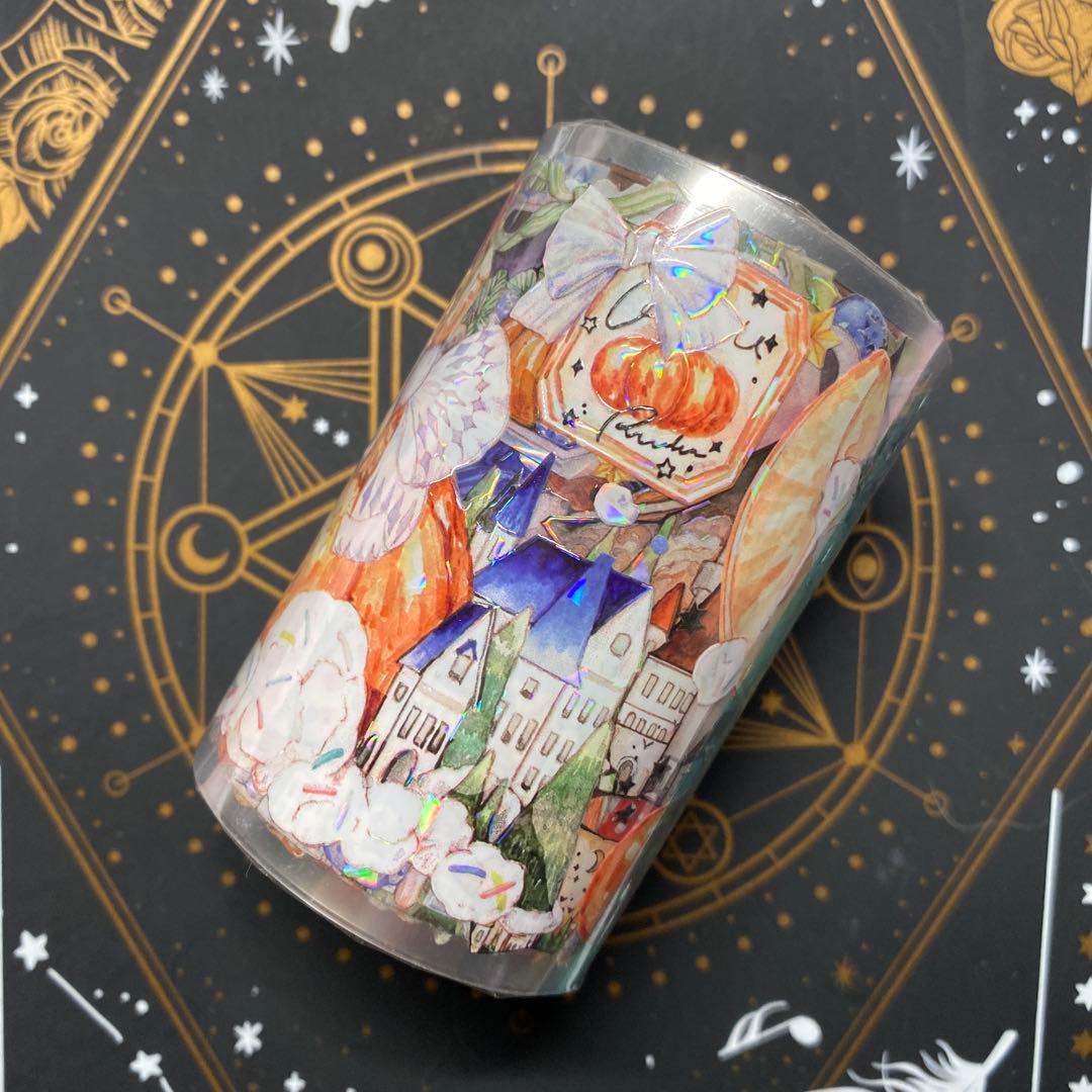 【Q】海外　10m巻　貝殻光マスキングテープ　動物系/装飾系/お花系/古風系