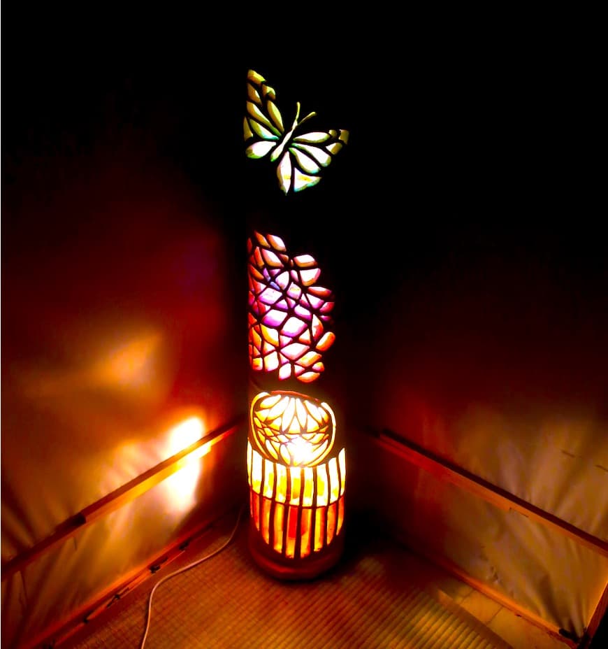 竹灯籠　　〜〜光のかけら〜〜　コンセント・電池式両方可