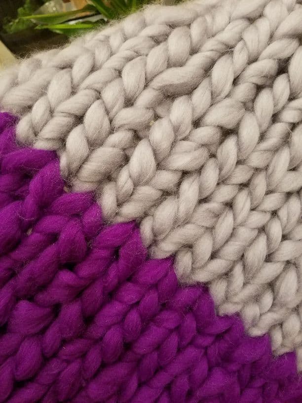 チャンキーニット　ブランケット