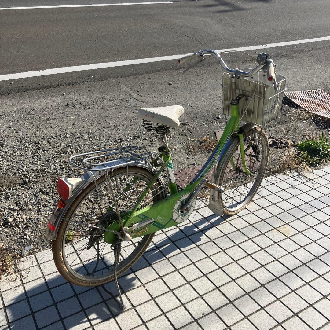 昭和レトロ ビンテージ タカクラ VILLA 自転車 ママチャリ 当時物グリーン