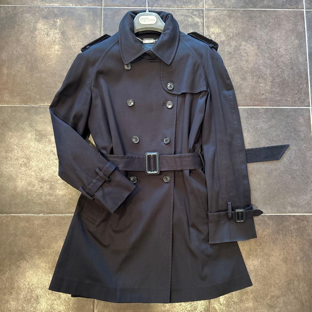 Alexander McQueen コットンフレア トレンチコート38ハンガー付
