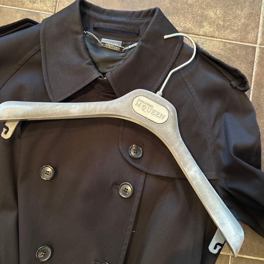 Alexander McQueen コットンフレア トレンチコート38ハンガー付