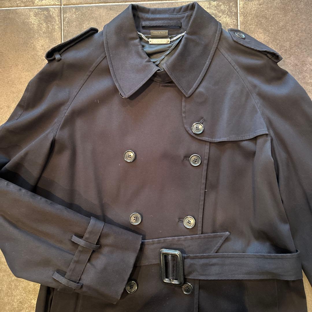 Alexander McQueen コットンフレア トレンチコート38ハンガー付