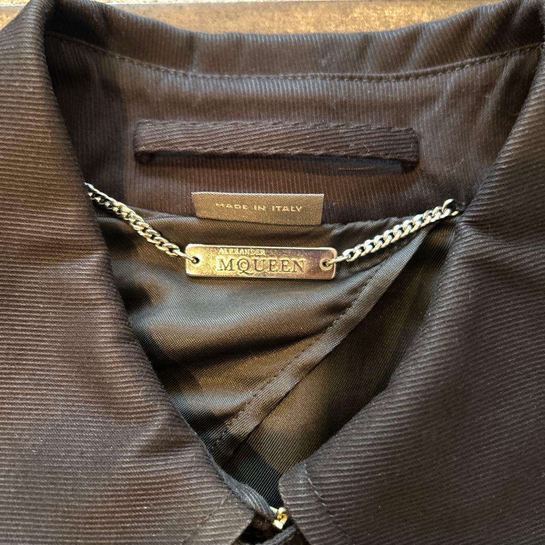 Alexander McQueen コットンフレア トレンチコート38ハンガー付