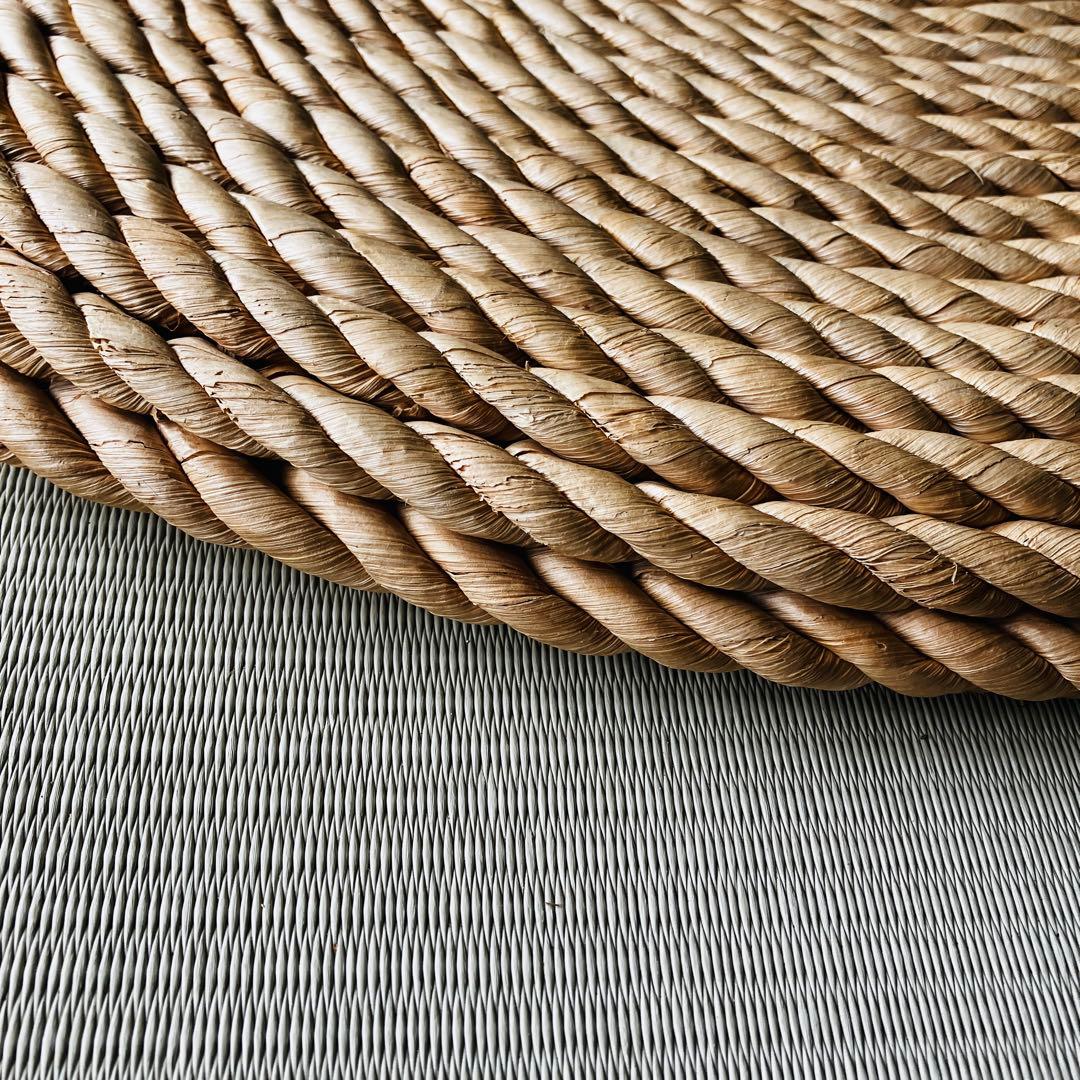 アジアン エスニック ラタン 丸型 座布団 円座 クッション 藁　網代編み　藤