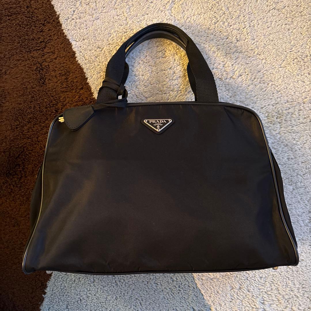 PRADA プラダ ナイロン ハンドバッグ 黒 正規品 三角ロゴ