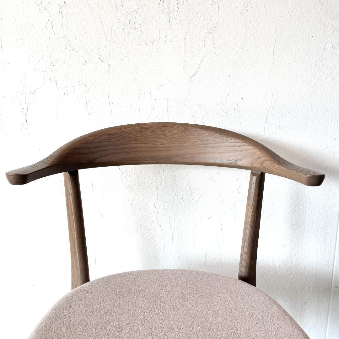 美品 ナガノインテリア DC372 チェア レッドオーク カバーリング仕様