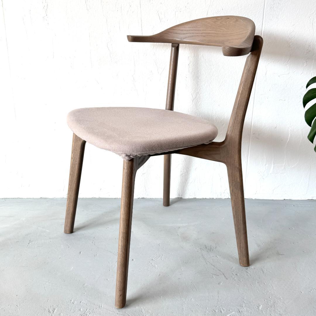 美品 ナガノインテリア DC372 チェア レッドオーク カバーリング仕様