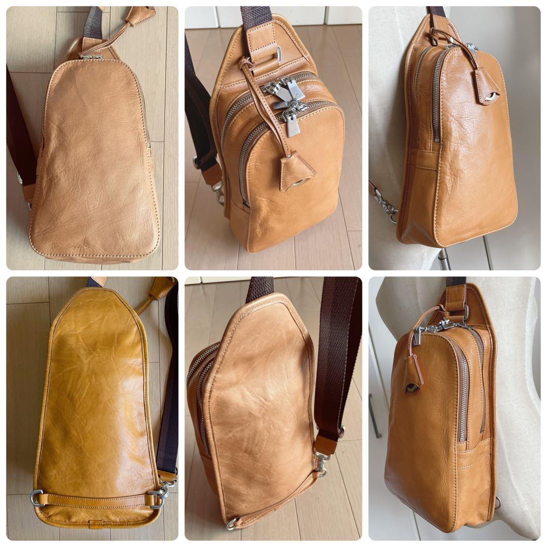 アニアリ Aniaryボディバッグ 01-07004 中古 キャメル