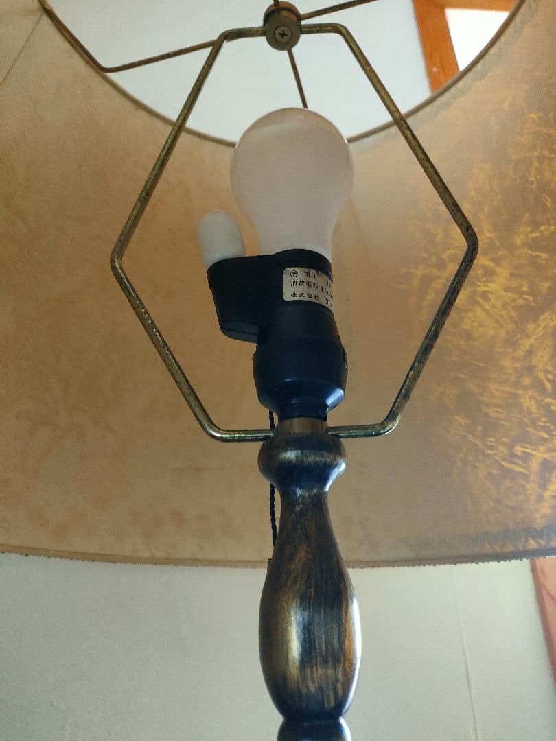 希少　アンティークフロアライト　アイアンガラステーブル　レトロ　ローズ装飾