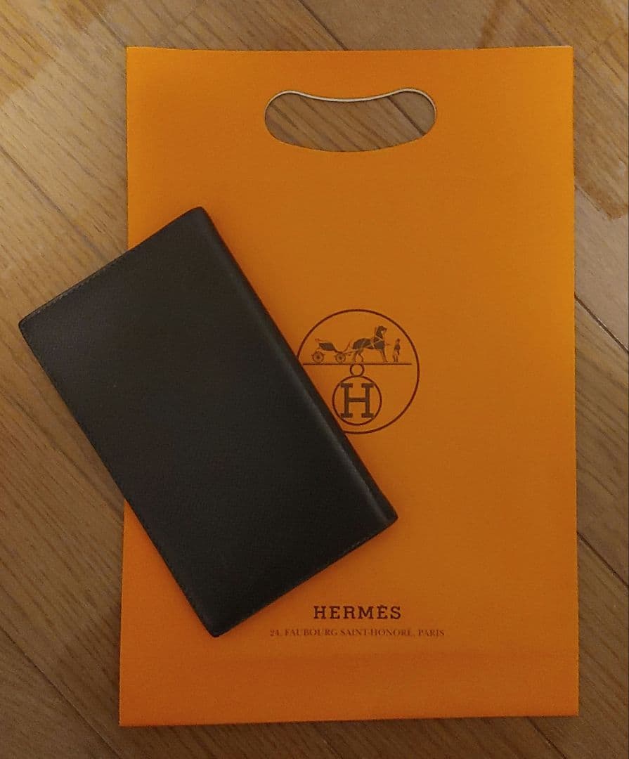 HERMES　エルメス 手帳カバー ヴォーエプソン 黒