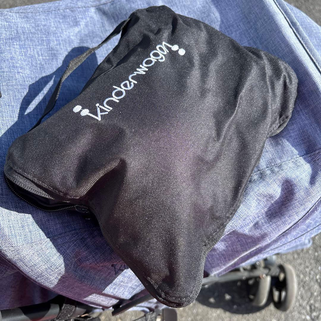 訳有 キンダーワゴン DUOシティHOP2 二人乗りベビーカー　カバー付き