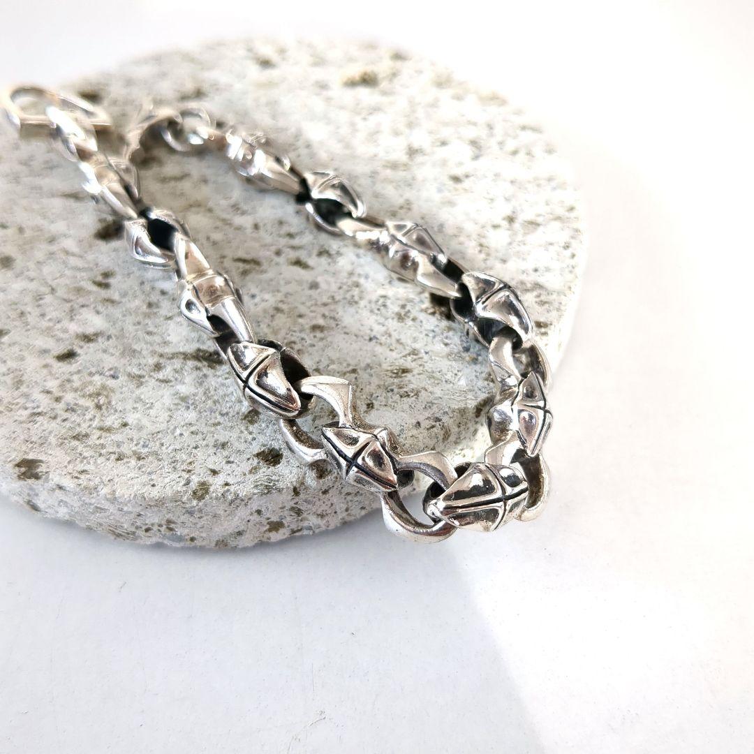 ヴィンテージ*925*チェーン　ブレスレット/バングル　シルバー