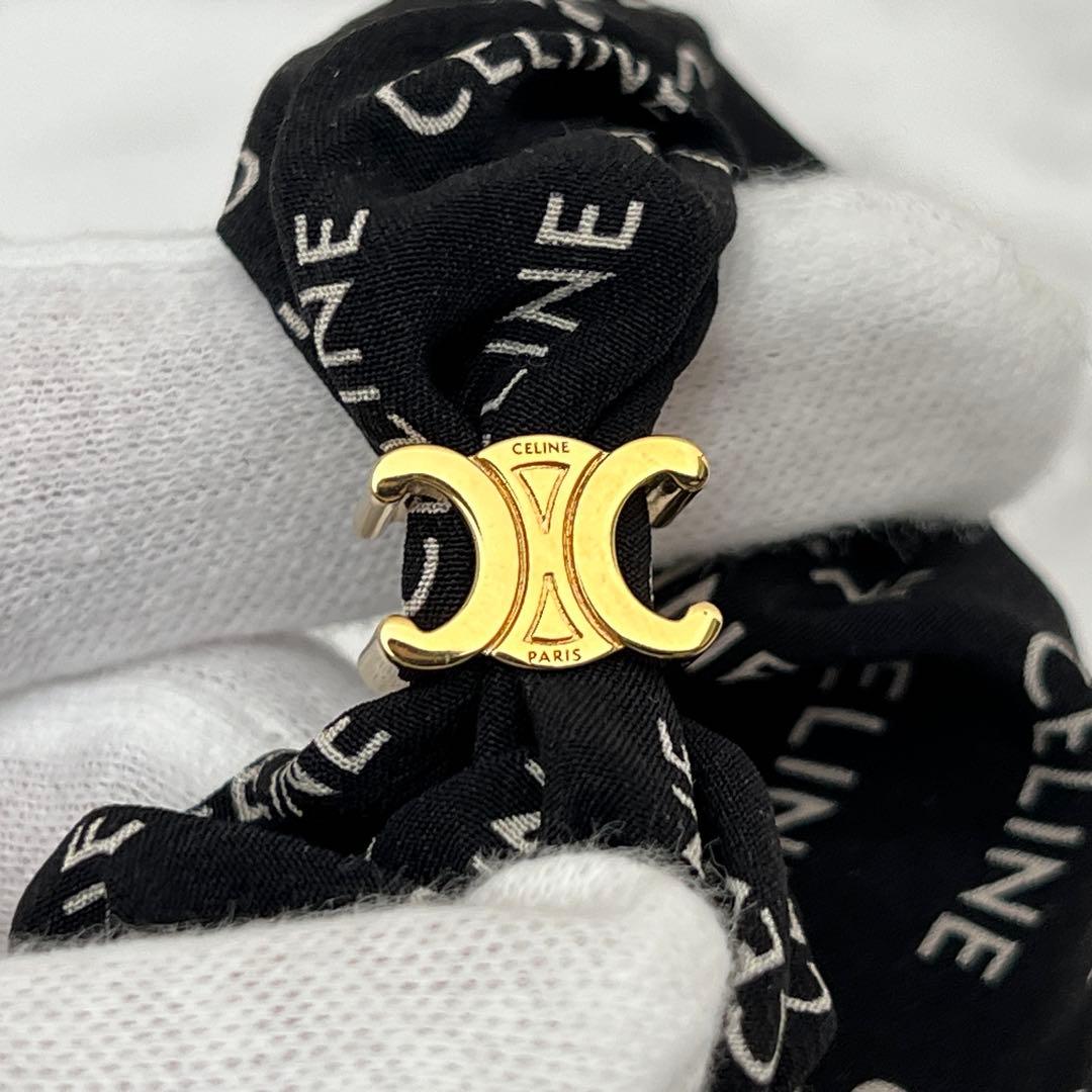 セリーヌ レイユール シュシュ 現行品 ゴールド / ブラック CELINE